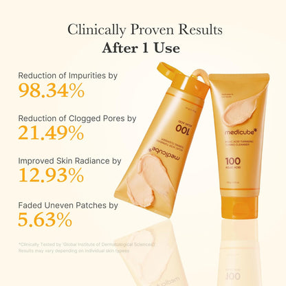 Medicube Kojic Acid Brightening Cleanser - 120 gm..