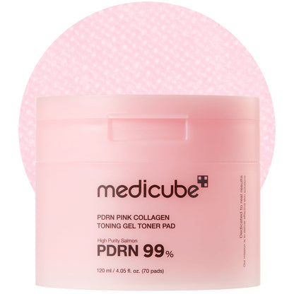 Medicube PDRN Pink Collagen Toning Gel Toner Pad..