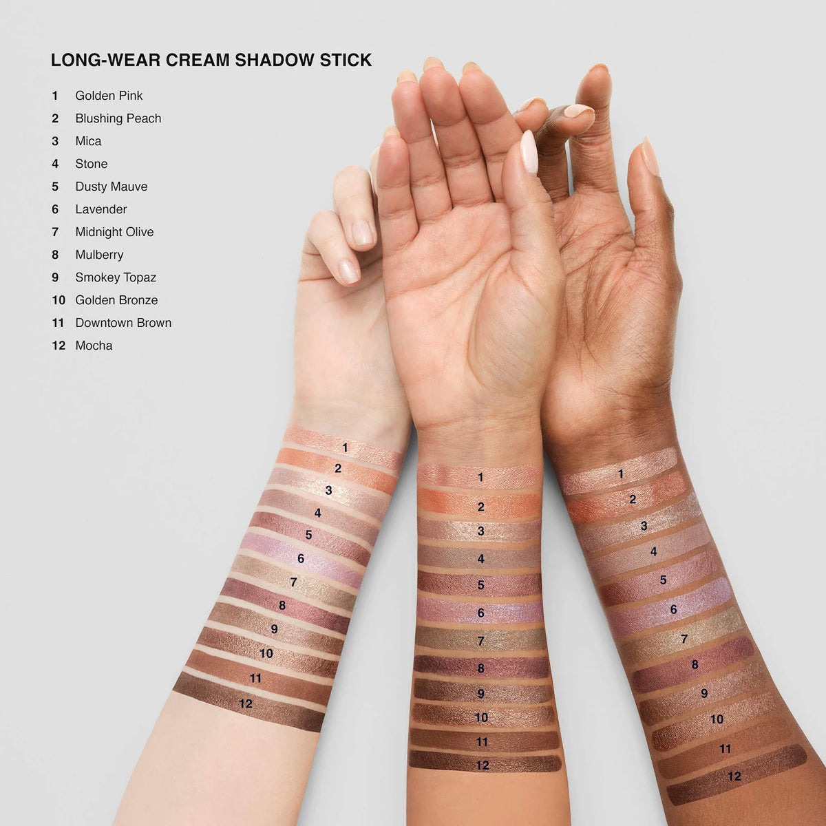 Bobbi Brown 
Long-Wear Waterproof Cream Eyeshadow Stick.. Midnight Olive - an olive green with silver shimmer..