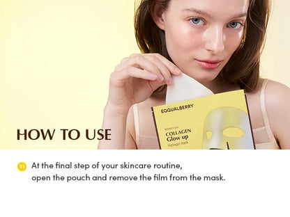 EQQUALBERRY - Collagen Glow up Hydrogel Mask Set