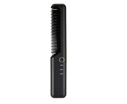 Onetech HS-1802 Cordless Brush Hair Straightener – Portable, Rechargeable Design for Effortless, Sleek Hair Styling Anywhere