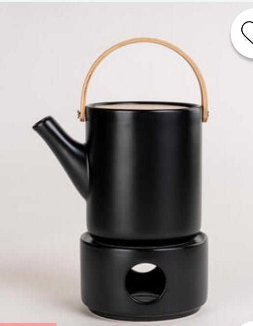 Dallaty Black porcelain English tea pot..