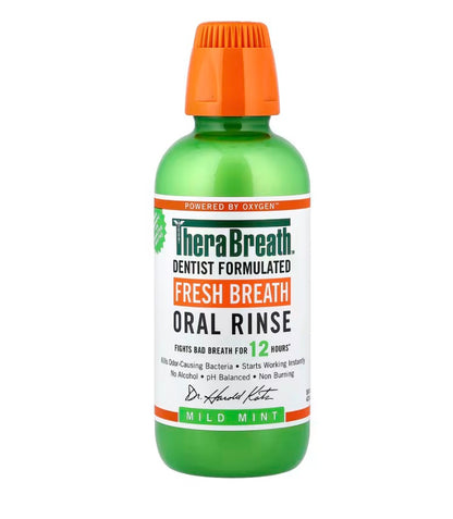 TheraBreath, Fresh Breath Oral Rinse, Mild Mint, 16 fl oz (473 ml)