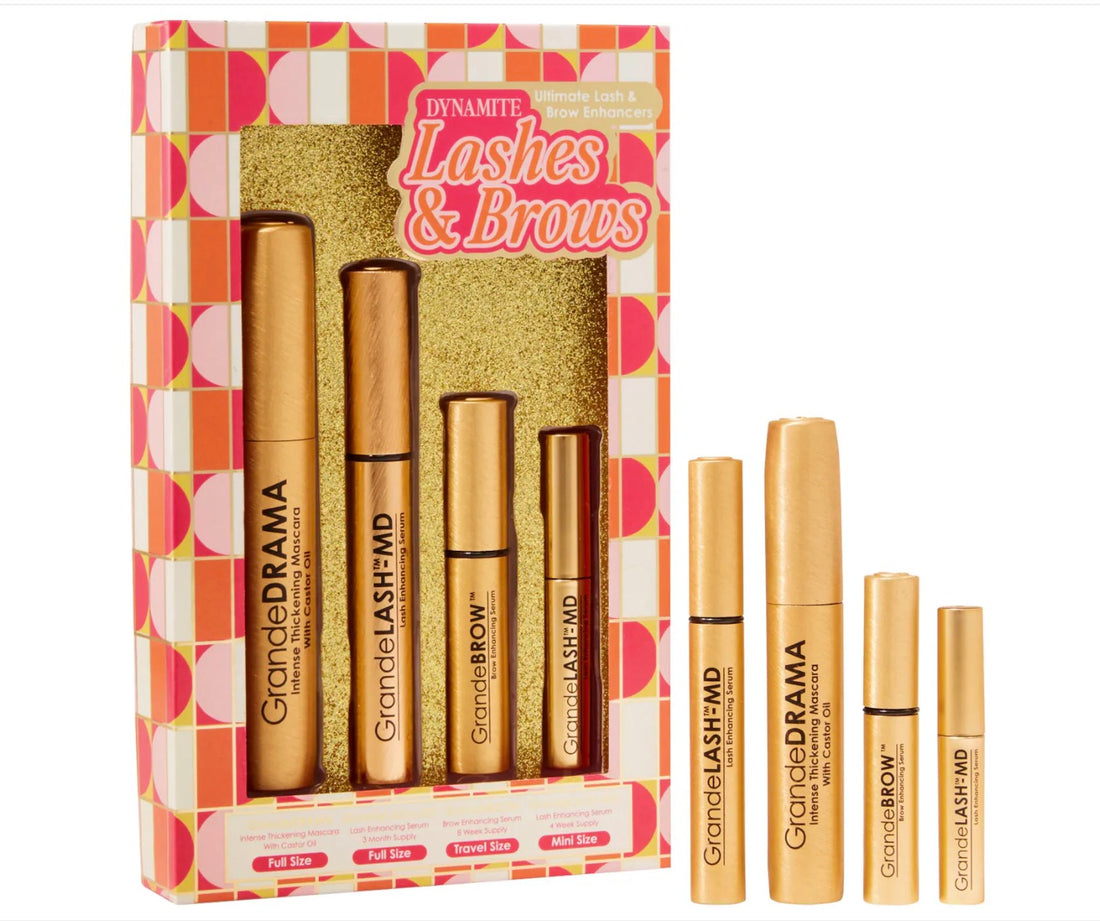 Grande Cosmetics 
Dynamite Lashes &amp; Brows Holiday Gift Set..