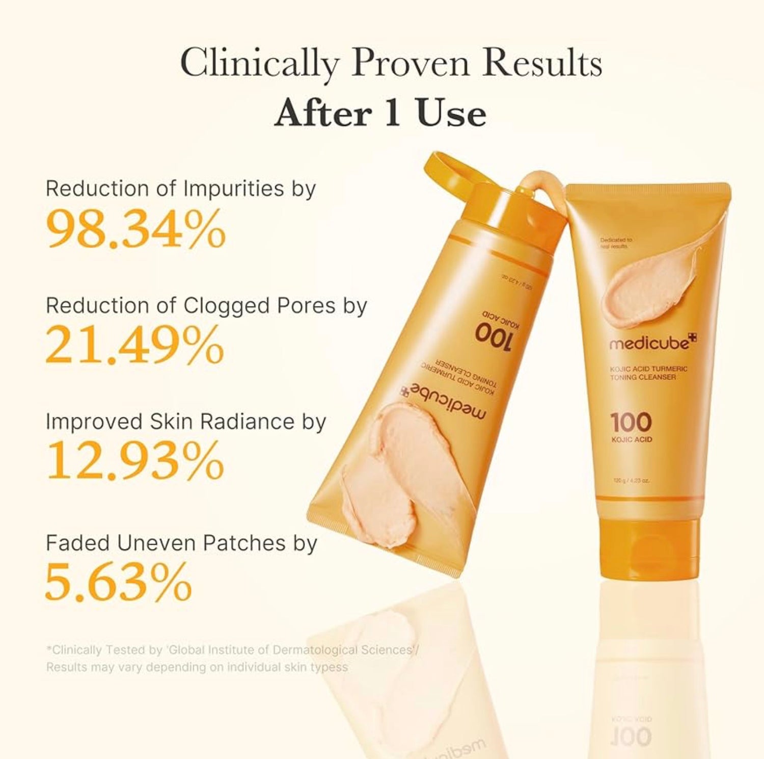 Medicube Kojic Acid Turmeric Toning Cleanser 120G