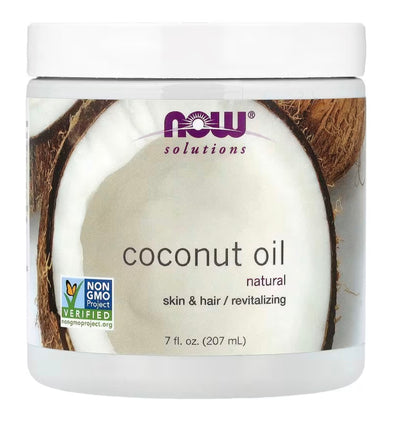 NOW Foods, Solutions, Coconut Oil, Natural, 7 fl oz (207 ml)