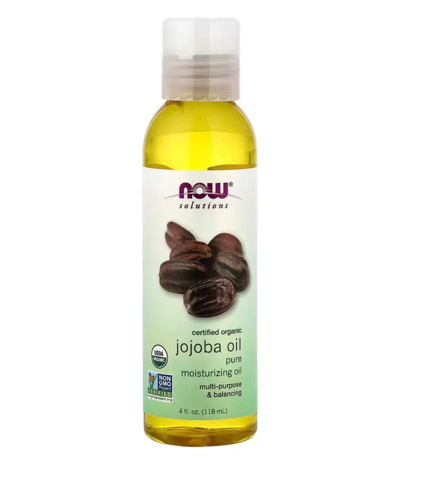 NOW Foods, Solutions, Certified Organic Jojoba Oil, 4 fl oz (118 ml)