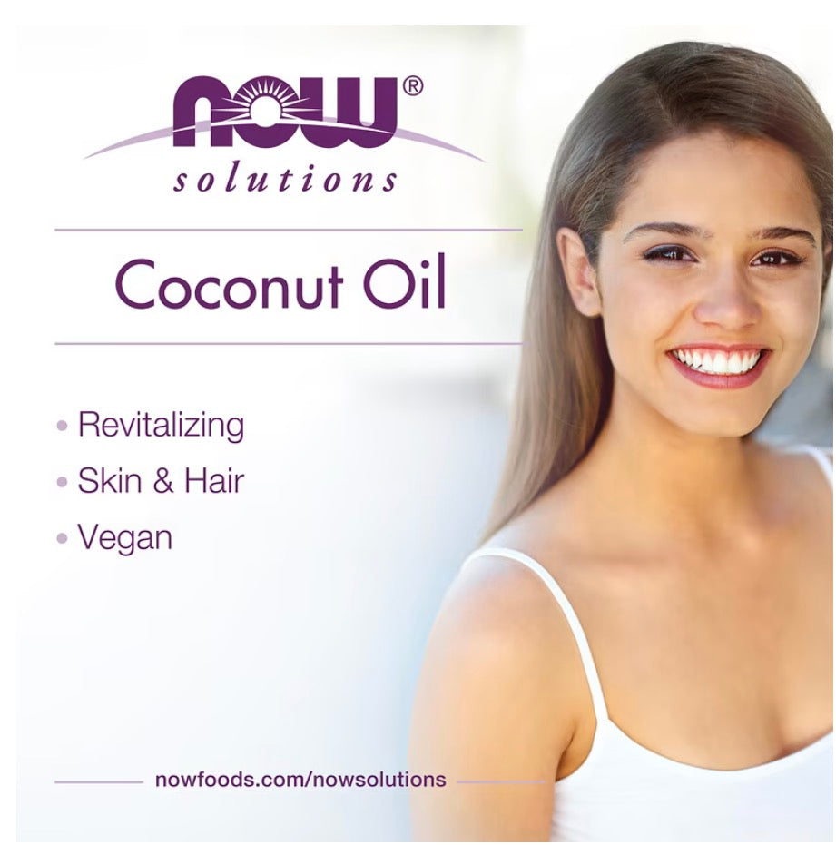NOW Foods, Solutions, Coconut Oil, Natural, 7 fl oz (207 ml)