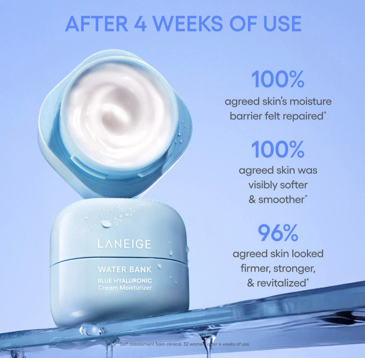 LANEIGE Water Bank Blue Hyaluronic Cream Moisturiser (50ml )
