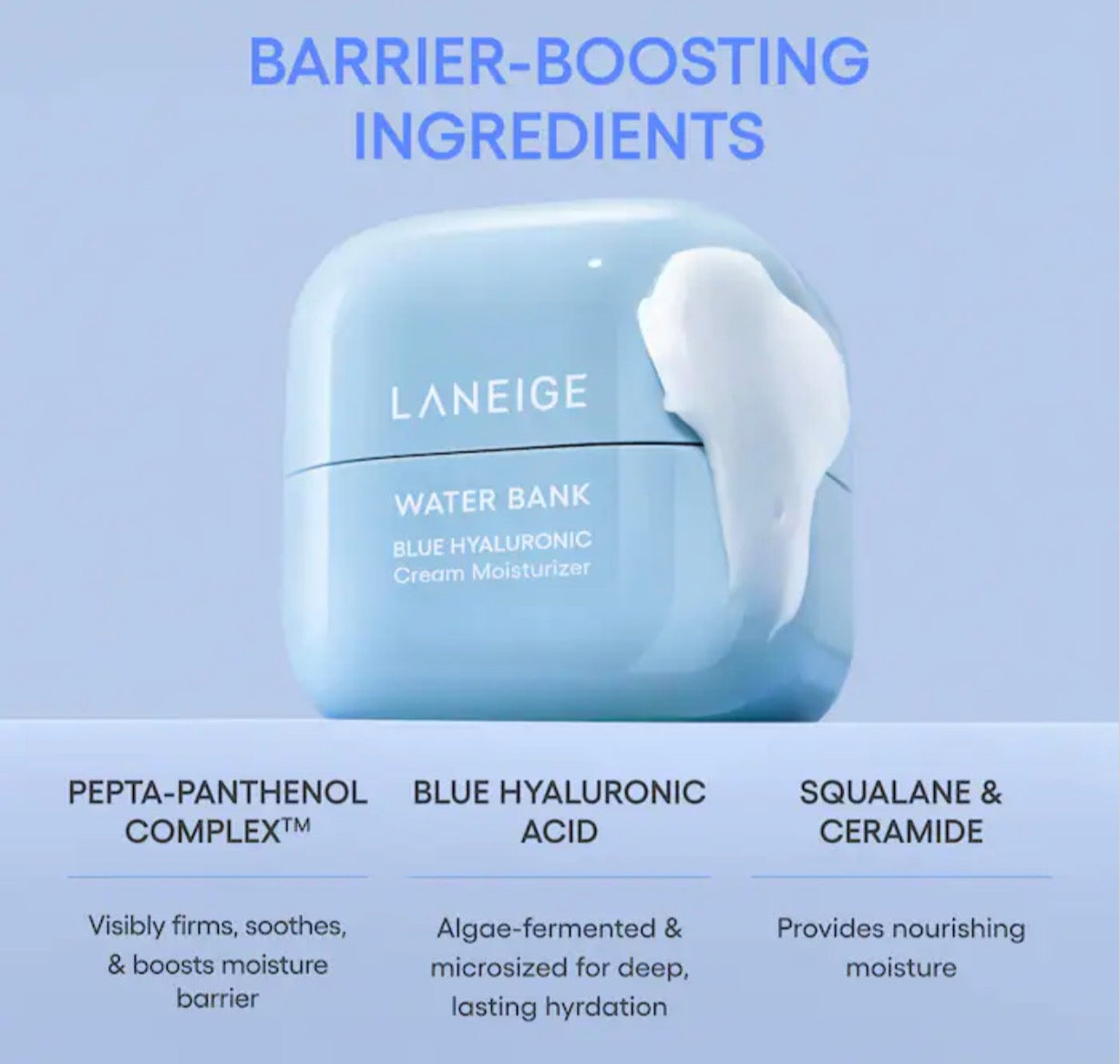 LANEIGE Water Bank Blue Hyaluronic Cream Moisturiser (50ml )