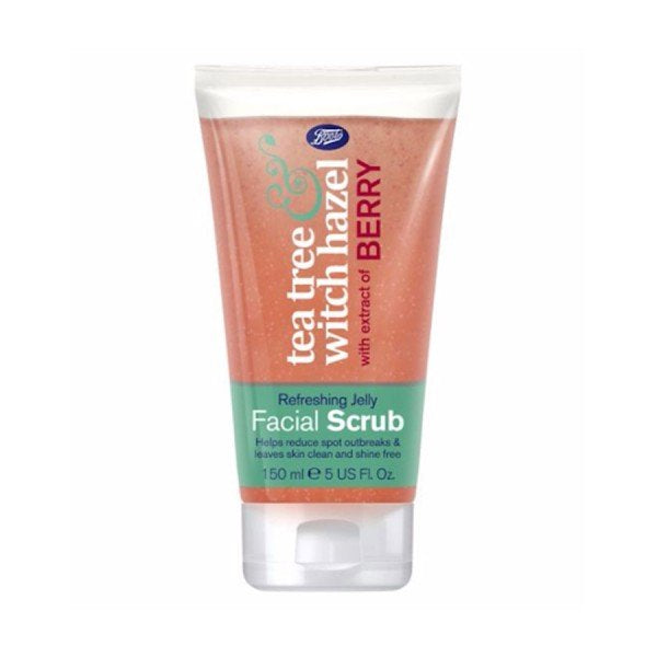 Boots Tea Tree &amp; Witch Hazel Berry Boost Jelly Face Scrub 150 Ml