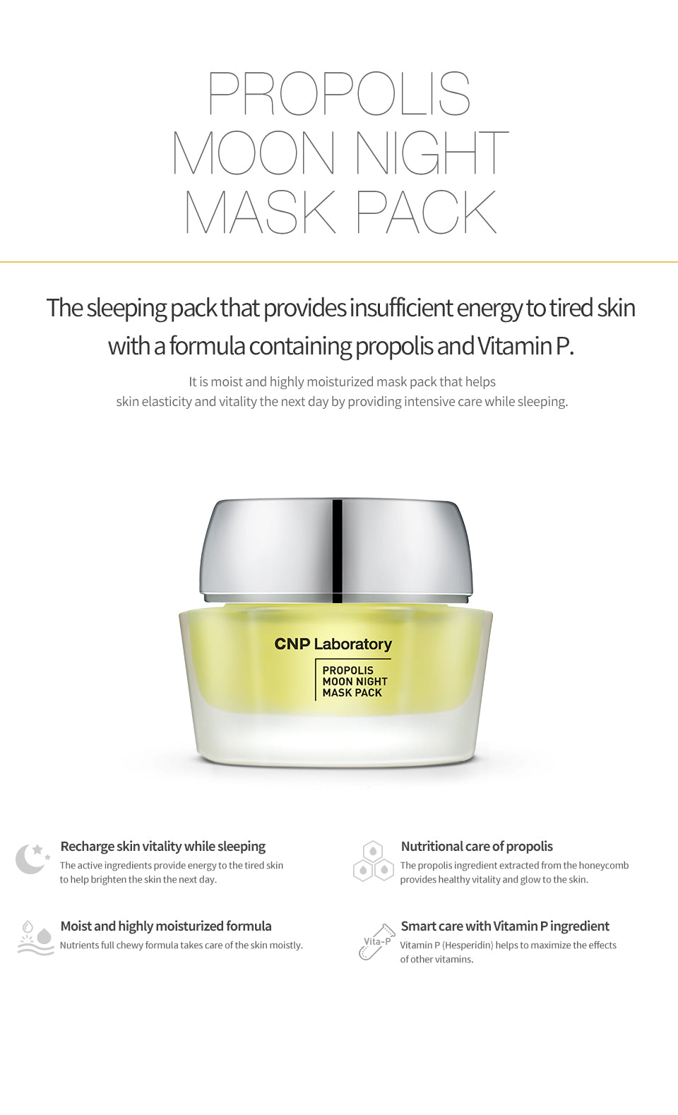 CNP Laboratory Propolis Moon Night Mask Pack 50g