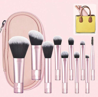 Shein Travel Makeup Brush Sets,10pcs