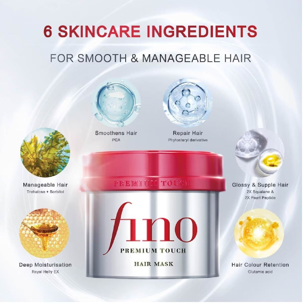 FINO Premium Touch Hair Mask Rinse-off Treatment (Repair + Nourish Dry &amp; Damaged Hair) 230g