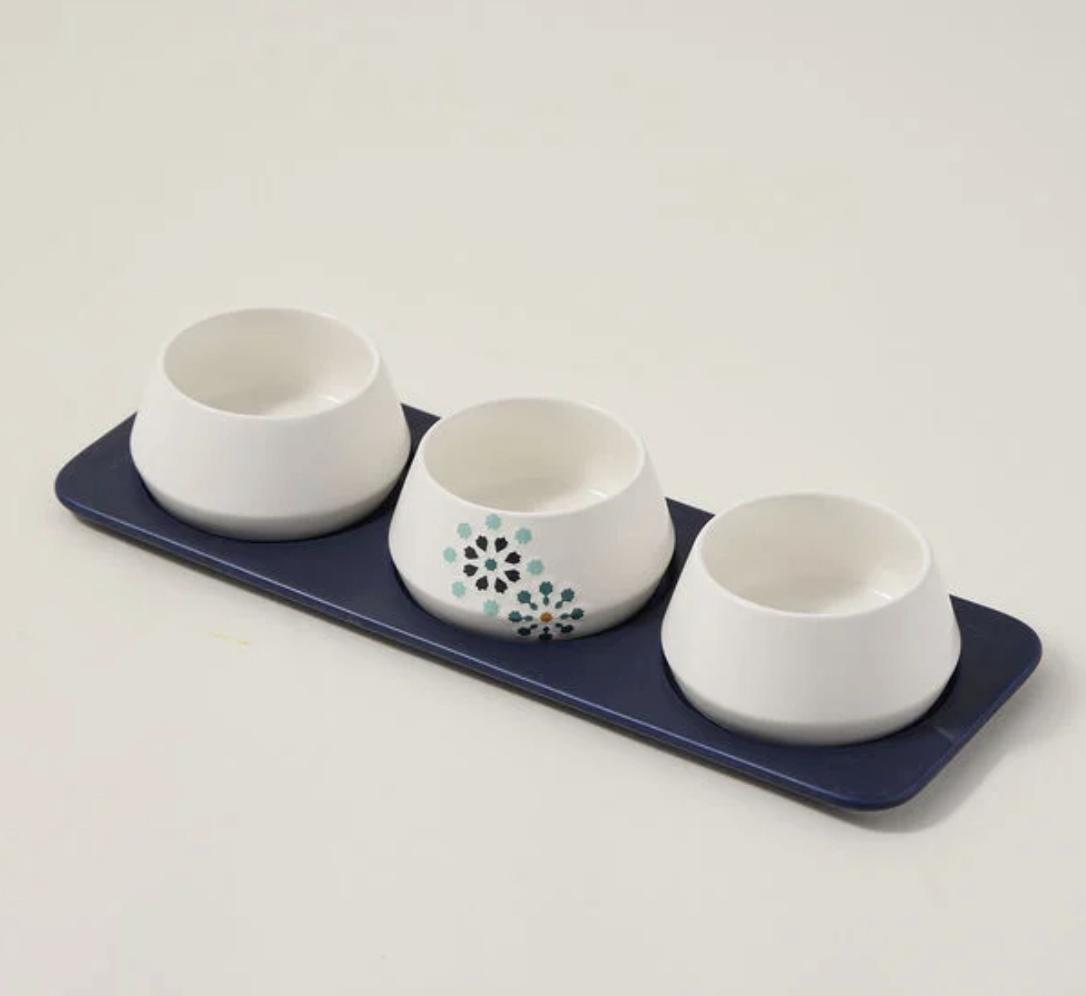 Dallaty white porcelain date bowl with lid