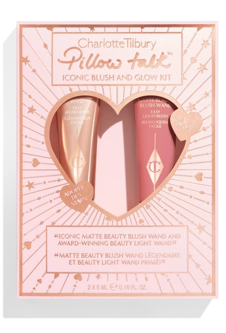 Charlotte Tilbury Mini Pillow Talk Blush and Glow Beauty Highlighter Wand Set