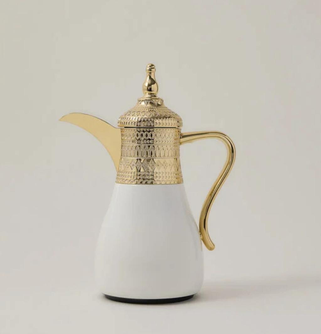 Dallaty set of 2 gold steel vacuum flask