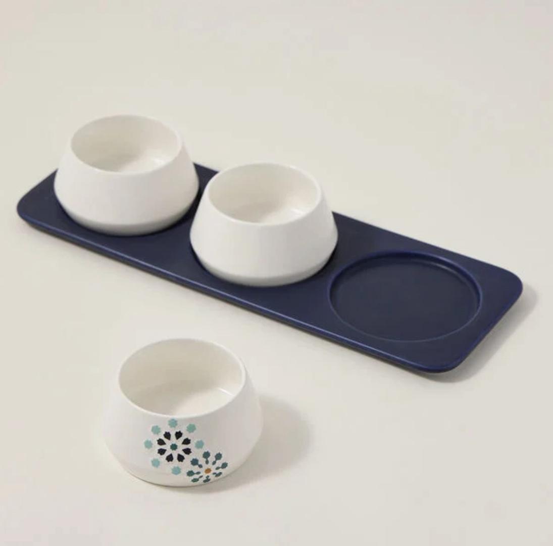 Dallaty white porcelain date bowl with lid