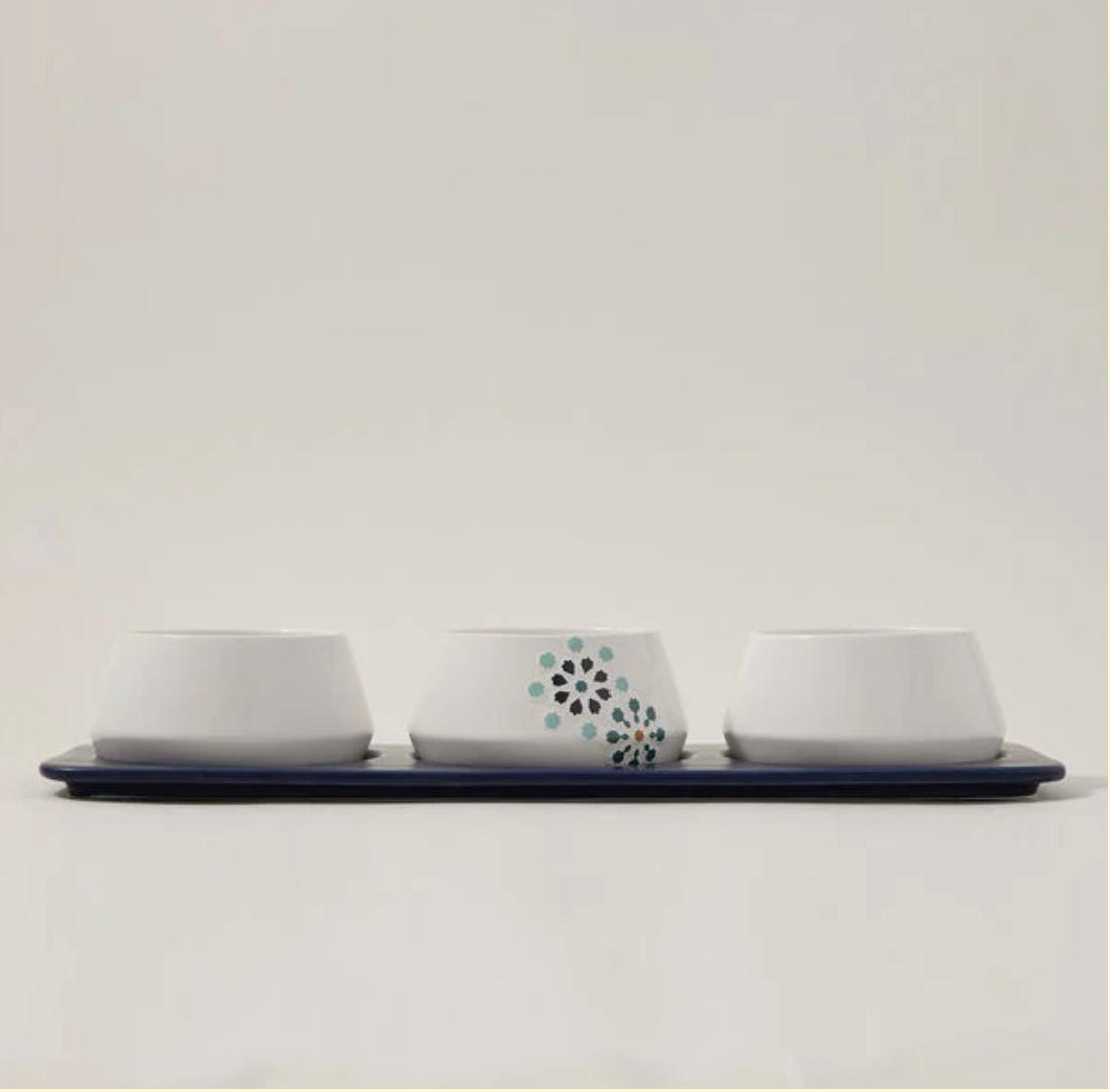 Dallaty white porcelain date bowl with lid