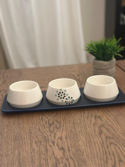 Dallaty white porcelain date bowl with lid