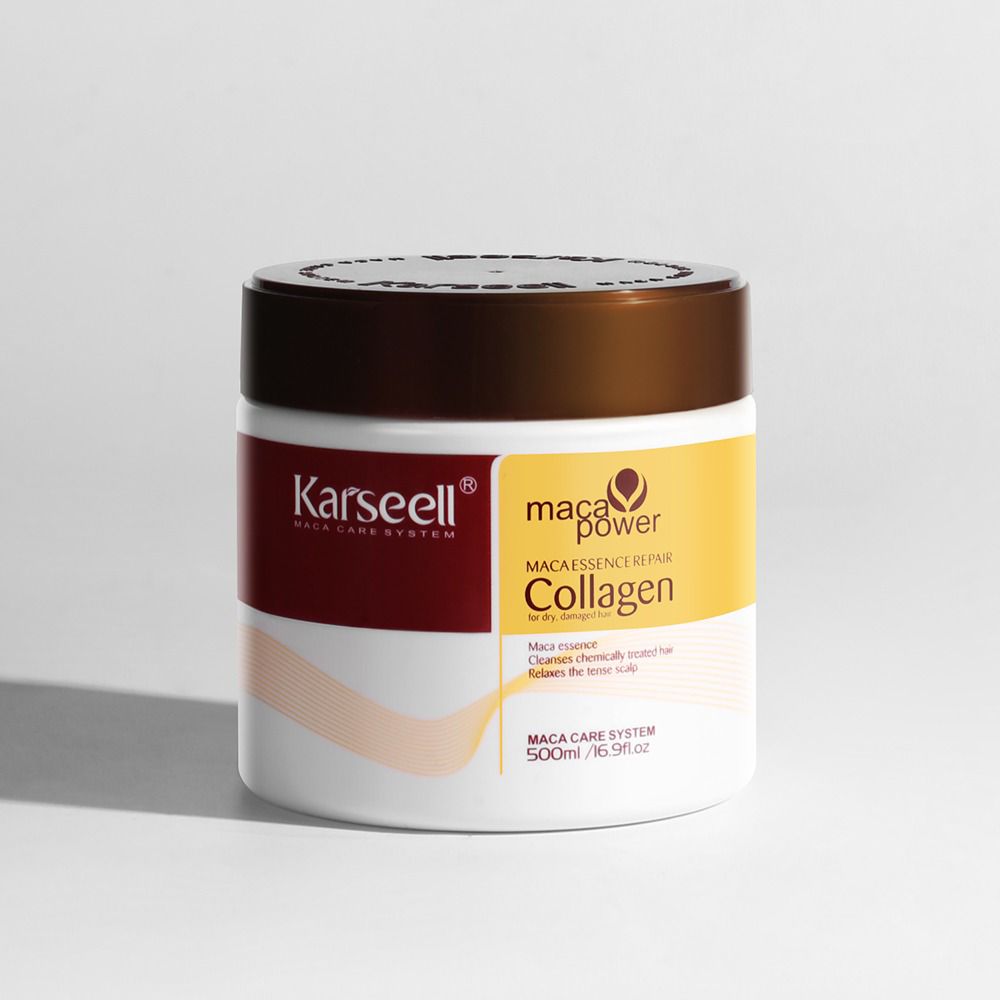 Karseell Collagen Maca Hair Treatment Deep Repair Conditioning Hair Mask Argan Oil Coconut Oil Essence 500ml