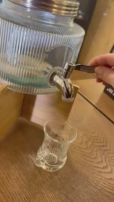 Dispenser 2.5 l زجاج مع غطاء معدن