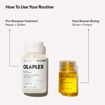 Olaplex 
Mini No.3PLUS Bond Repair Treatment and No.7 Hair Oil Set