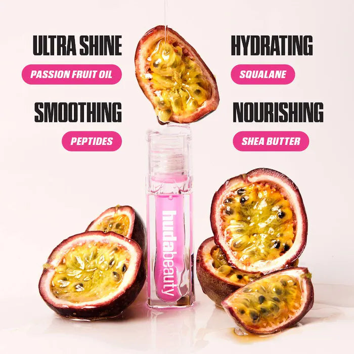 HUDA BEAUTY 
Faux Filler Ultra-Hydrating Tinted Jelly Lip Oil