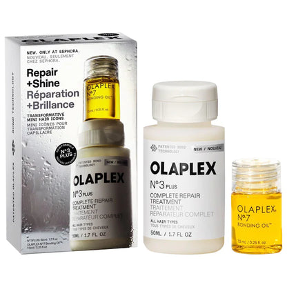 Olaplex 
Mini No.3PLUS Bond Repair Treatment and No.7 Hair Oil Set