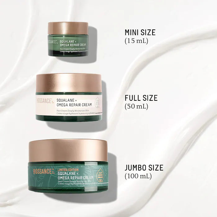 Biossance 
Mini Omega Repair Deep Hydration Moisturizer + Squalane
