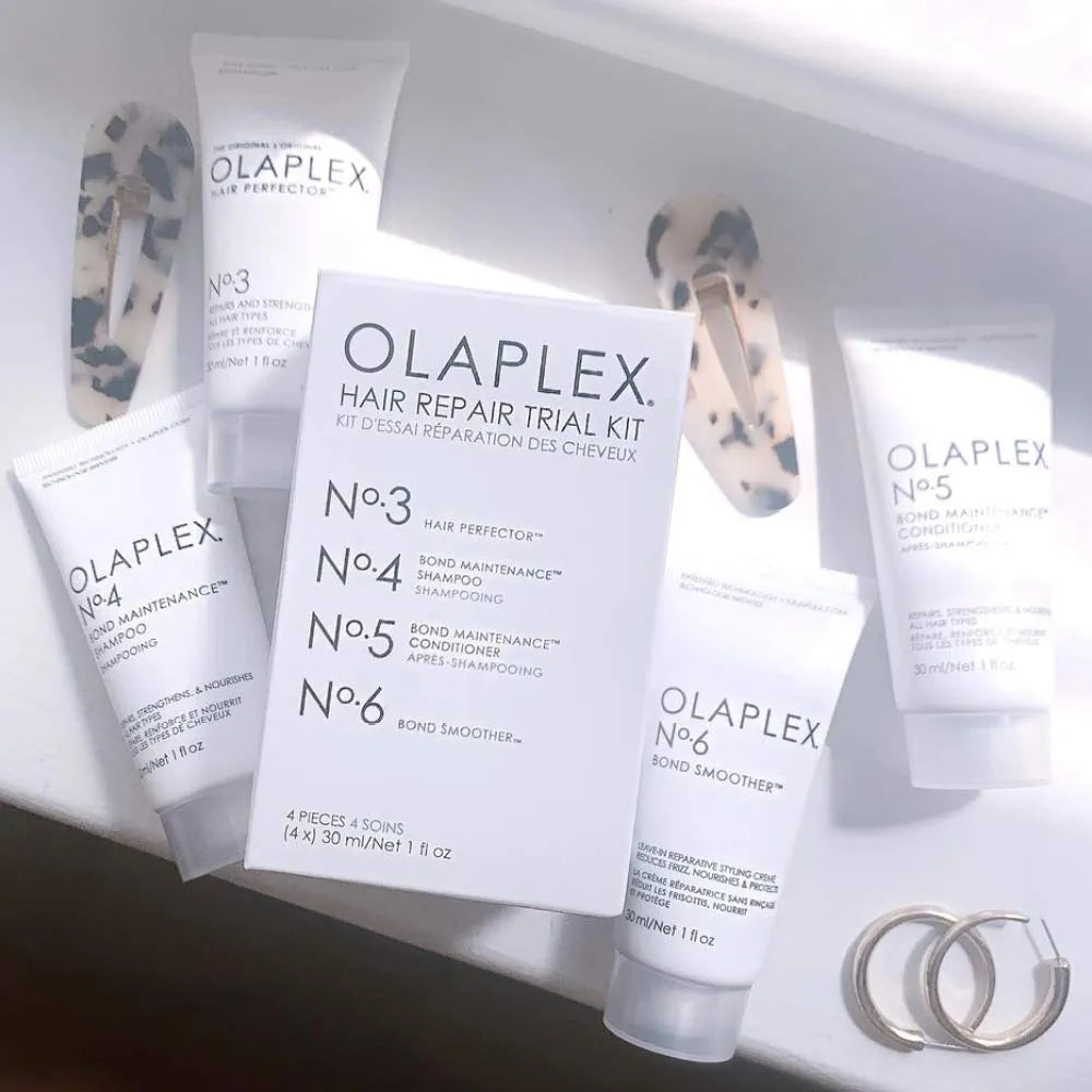 Olaplex Hair Repair Trial Kit Hair Perfector, Shampoo, Conditioner &amp; Bond Smoother