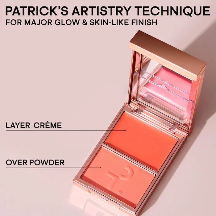 PATRICK TA 
Mini Major Headlines Double-Take Crème &amp; Powder Blush Duo