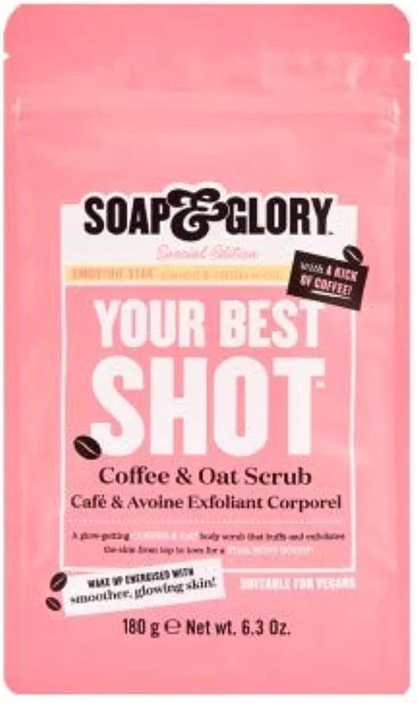 Soap And Glory Your Best Shot Coffee Oat Scrub - Vegan Exfoliator