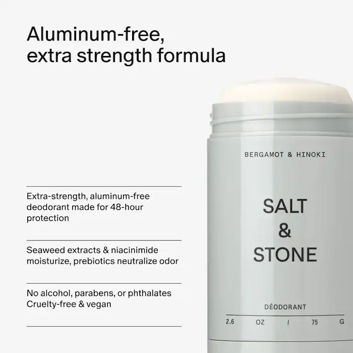 Salt &amp; Stone 
Bergamot &amp; Hinoki Extra-Strength Aluminum-Free Deodorant