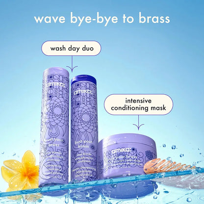 amika bust your brass cool blonde repair shampoo 60 ml