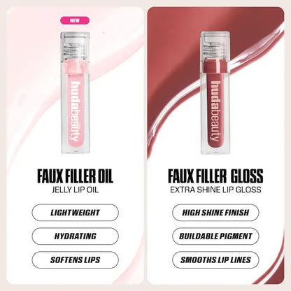 HUDA BEAUTY 
Faux Filler Ultra-Hydrating Tinted Jelly Lip Oil