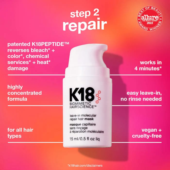 K18 Biomimetic Hairscience 
Damaged Hair Rescue Minis Gift Set