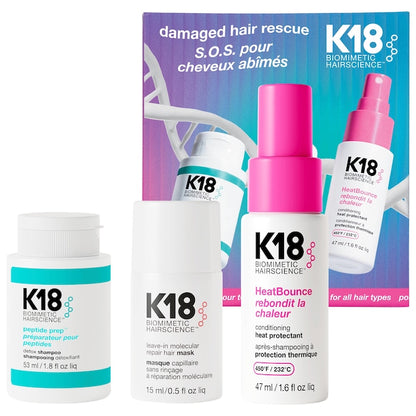 K18 Biomimetic Hairscience 
Damaged Hair Rescue Minis Gift Set